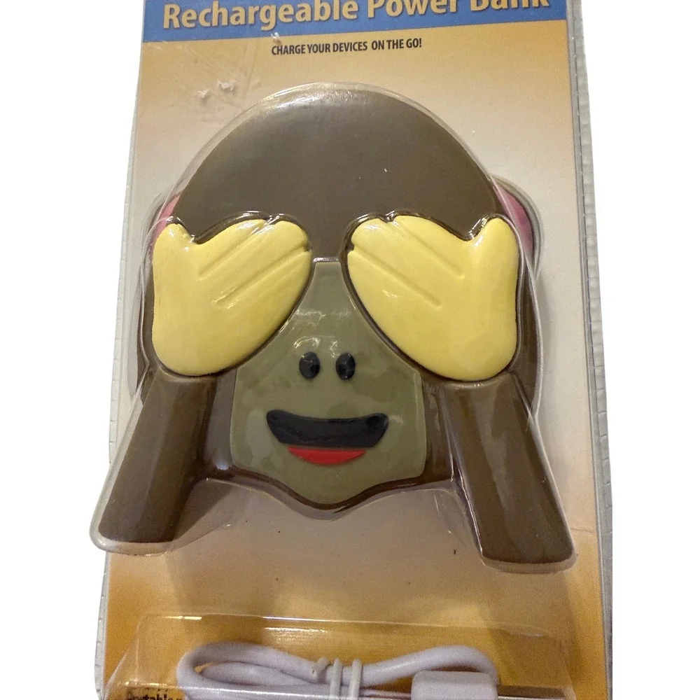 Electronic Necessities Monkey Emoji Rechargeable Power Bank 2200mAh PBB8-0127MKY